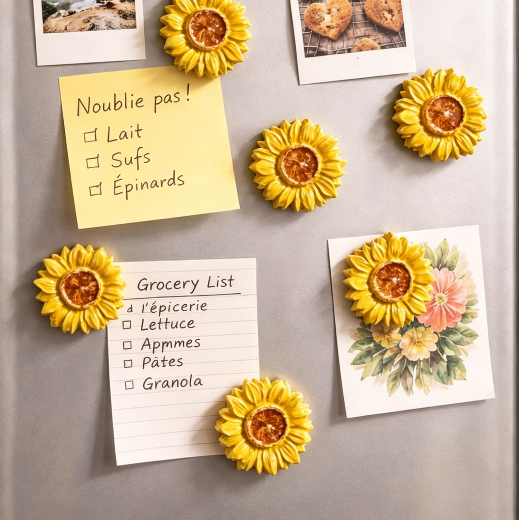 Utiliser des aimants de frigo pour organiser ses listes de courses