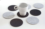 Sous-verres en feutre noir minimaliste modernes lot de 4/6/8