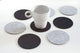 Sous-verres en feutre noir minimaliste modernes lot de 4/6/8
