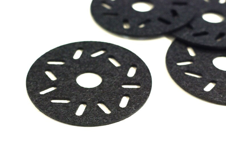 Sous-verres en feutre Donut 10 cm Lot de 4/6/8 Rose Noir Marron