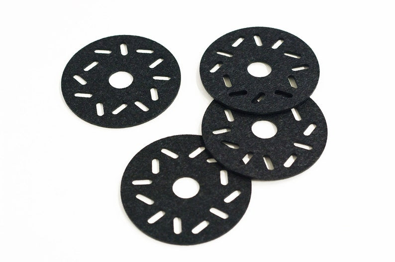 Sous-verres en feutre Donut 10 cm Lot de 4/6/8 Rose Noir Marron
