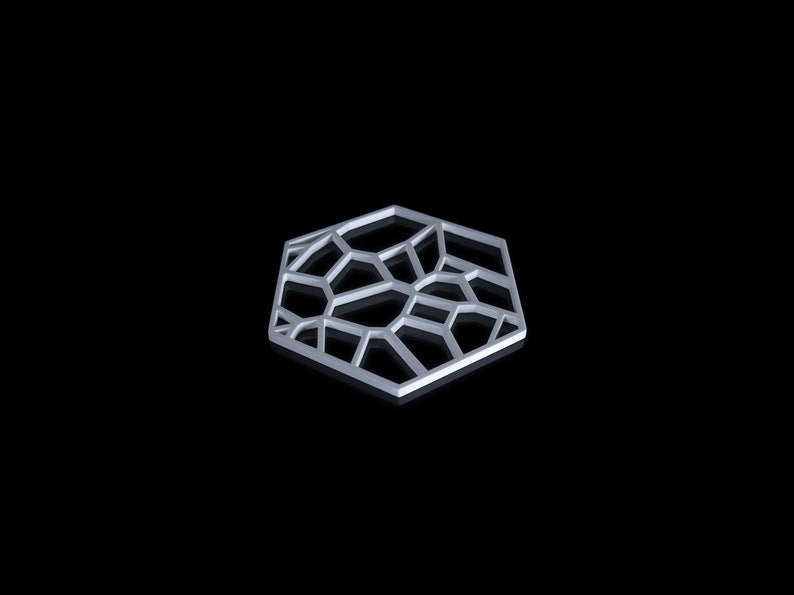 Dessous de verre hexagonal en PLA 10x8.8x0.4 cm - Accessoire de table moderne