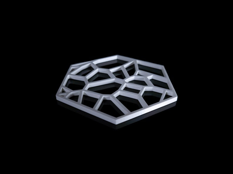 Dessous de verre hexagonal en PLA 10x8.8x0.4 cm - Accessoire de table moderne