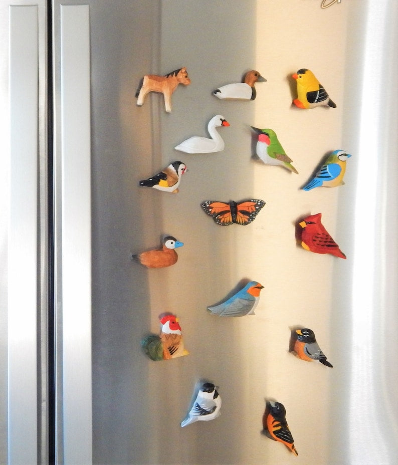 Aimant pour réfrigérateur en bois Collection Animal | Décoration de cuisine rustique
