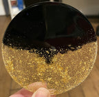 Dessous de verre rond en résine époxy, 8 cm