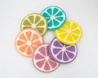 Sous-bocks ronds en feutre de fruits, 10 cm, lot de 6 couleurs