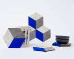 Sous-bocks hexagonaux en feutre de laine – Jeu de 6 sous-verres géométriques colorés
