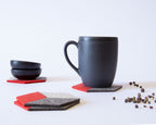 Sous-bocks hexagonaux en feutre de laine – Jeu de 6 sous-verres géométriques colorés