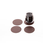 Sous-verres ronds en cuir recyclé - Lot de 4 à 10, 10 cm