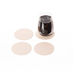 Sous-verres ronds en cuir recyclé - Lot de 4 à 10, 10 cm