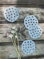 Sous-bocks en feutre Lotus - Lot de 4/6/8 - Diamètre 10 cm