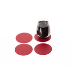 Sous-verres ronds en cuir recyclé - Lot de 4 à 10, 10 cm