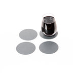 Sous-verres ronds en cuir recyclé - Lot de 4 à 10, 10 cm