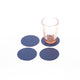 Sous-verres ronds en cuir recyclé - Lot de 4 à 10, 10 cm