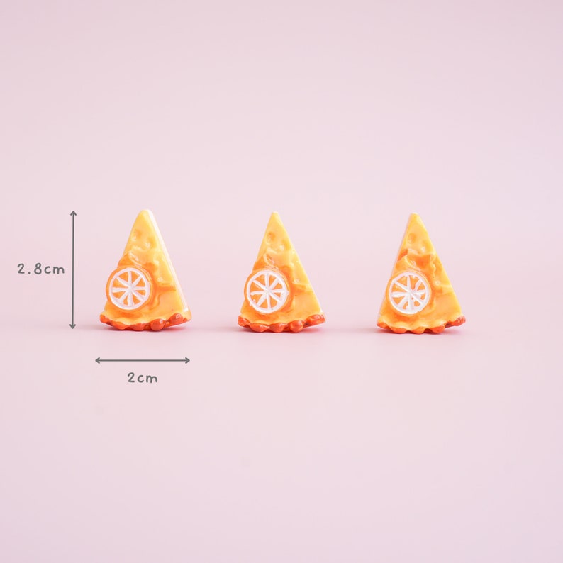 Lot d'aimants pour tarte au citron - Aimants de réfrigérateur à dessert - 2 cm x 2,8 cm x 1 cm, 4 g