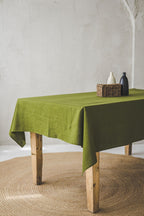 Chemin de table en lin gris à rayures noires, 205 g/m², lin naturel