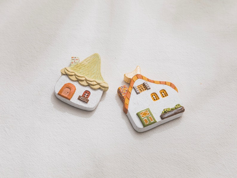 Lot de 1 aimant réfrigérateur petite maison, décoration magnétique Noël maisonnette, cadeau cuisine Cottagecore