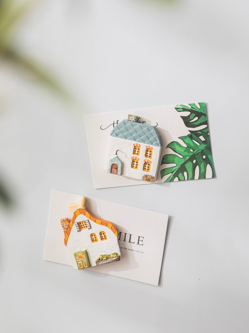 Lot de 1 aimant réfrigérateur petite maison, décoration magnétique Noël maisonnette, cadeau cuisine Cottagecore