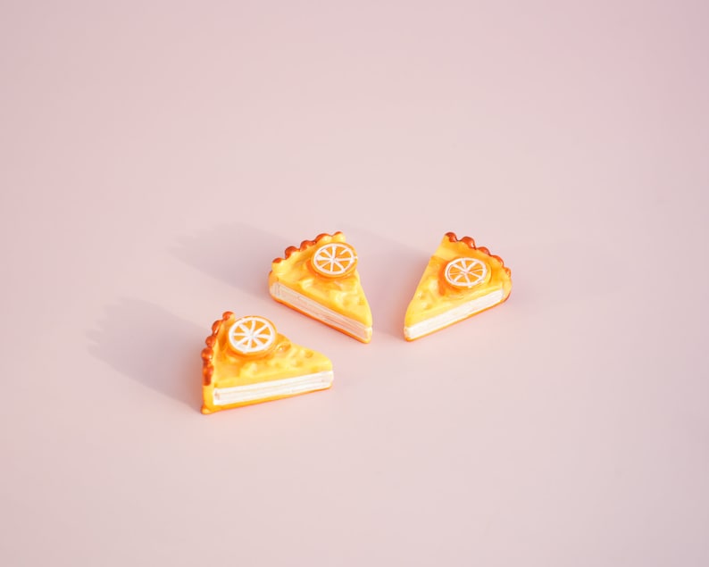 Lot d'aimants pour tarte au citron - Aimants de réfrigérateur à dessert - 2 cm x 2,8 cm x 1 cm, 4 g
