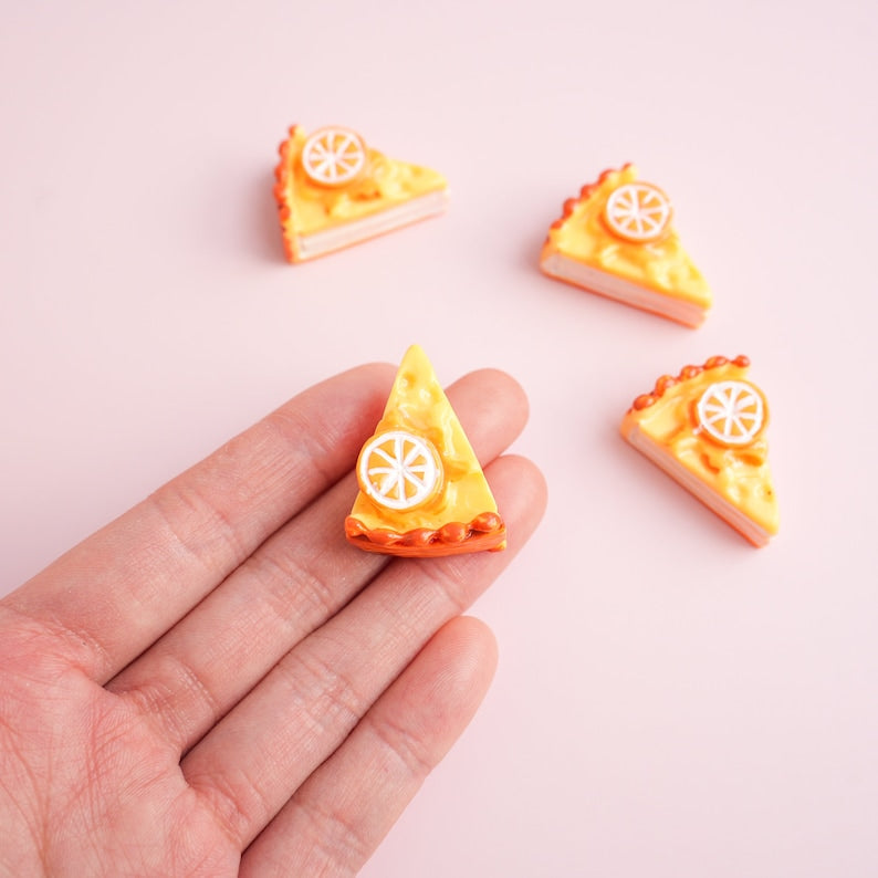 Lot d'aimants pour tarte au citron - Aimants de réfrigérateur à dessert - 2 cm x 2,8 cm x 1 cm, 4 g