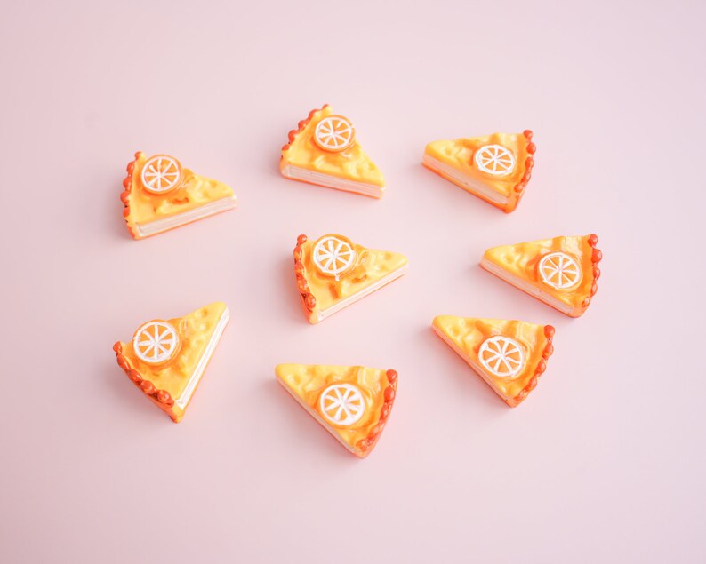 Lot d'aimants pour tarte au citron - Aimants de réfrigérateur à dessert - 2 cm x 2,8 cm x 1 cm, 4 g