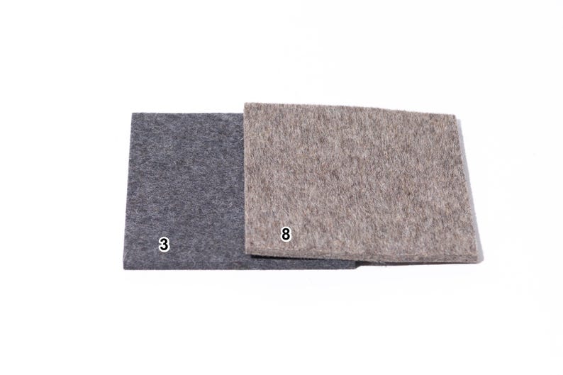 Lot de 6 sous-verres en feutre de laine carrés 10 x 10 cm épaisseur 5 mm