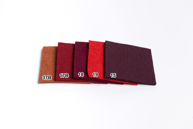Lot de 6 sous-verres en feutre de laine carrés 10 x 10 cm épaisseur 5 mm