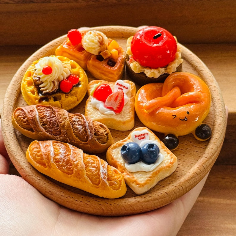Aimants de boulangerie faits main : décorations de pâtisserie et pain pour réfrigérateur