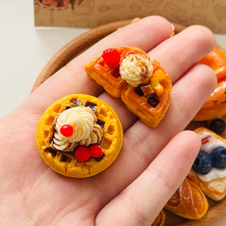 Aimants de boulangerie faits main : décorations de pâtisserie et pain pour réfrigérateur