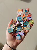 Mini aimants réfrigérateur en argile peints à la main, décoration cuisine, cadeau crémaillère