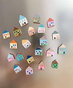Mini aimants réfrigérateur en argile peints à la main, décoration cuisine, cadeau crémaillère