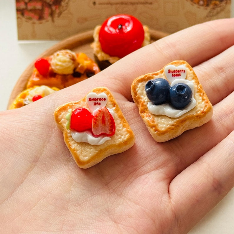 Aimants de boulangerie faits main : décorations de pâtisserie et pain pour réfrigérateur