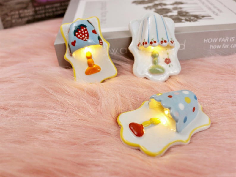 Aimants de réfrigérateur en céramique phosphorescents, décorations pour lampes de table, mini aimants de cuisine