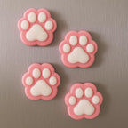 Lot de 4 Aimants Pattes de Chat/Chien – Décoration Magnétique pour Frigo ou Tableau, 2,5 cm, Plastique PLA
