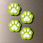 Lot de 4 Aimants Pattes de Chat/Chien – Décoration Magnétique pour Frigo ou Tableau, 2,5 cm, Plastique PLA