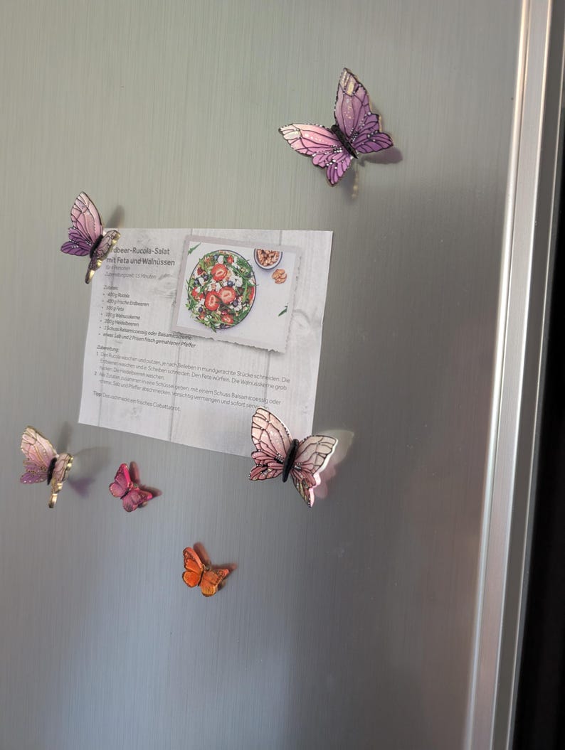 Papillon aimant réfrigérateur pâte polymère fait main