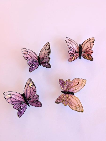 Papillon aimant réfrigérateur pâte polymère fait main