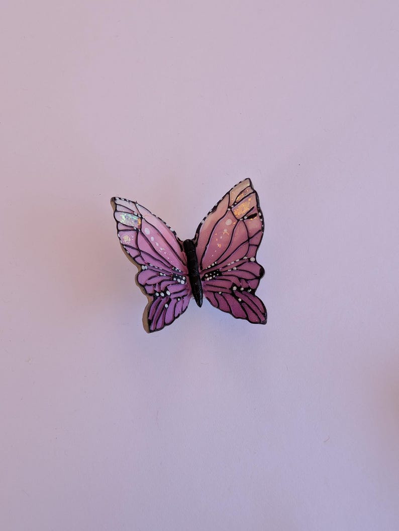 Papillon aimant réfrigérateur pâte polymère fait main