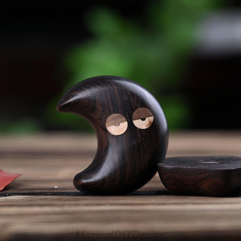 Aimant de réfrigérateur étoile/lune/nuages en bois massif 4,3 x 4,3 cm