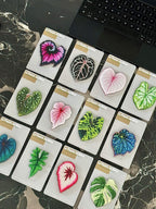 Aimants de Frigo Feuille Tropicale – Magnets Décoratifs Plante Verte – 7-10 cm Résine Brillante