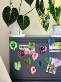Aimants de Frigo Feuille Tropicale – Magnets Décoratifs Plante Verte – 7-10 cm Résine Brillante