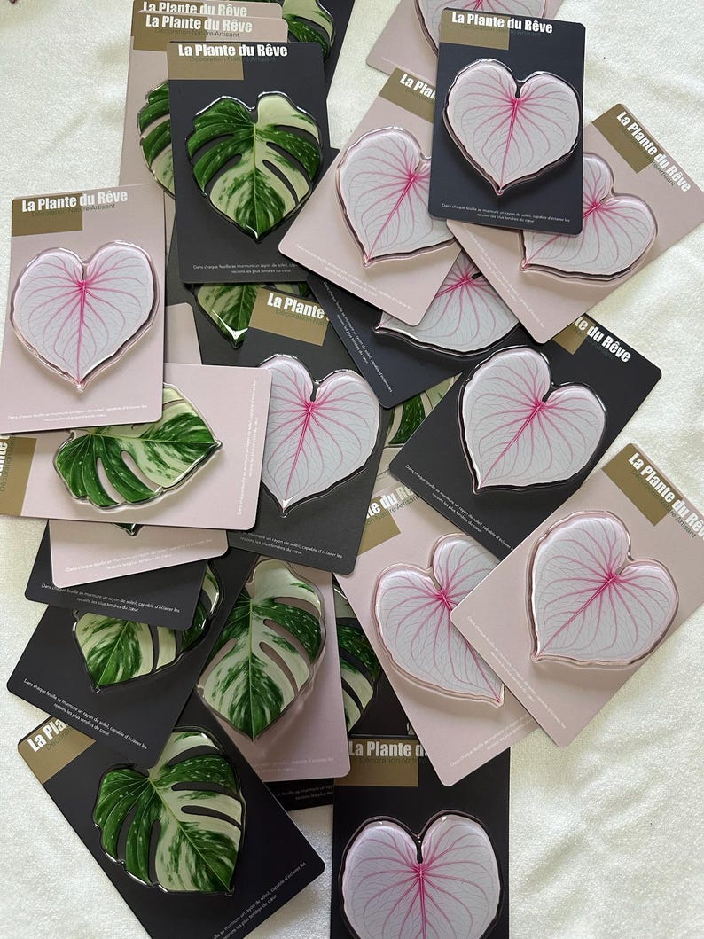 Aimants de Frigo Feuille Tropicale – Magnets Décoratifs Plante Verte – 7-10 cm Résine Brillante
