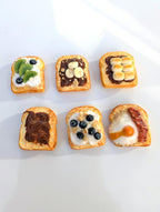 Aimants pour réfrigérateur en forme de toast, pâte polymère, pièces uniques, 1-3 pièces