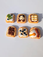 Aimants pour réfrigérateur en forme de toast, pâte polymère, pièces uniques, 1-3 pièces