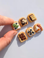 Aimants pour réfrigérateur en forme de toast, pâte polymère, pièces uniques, 1-3 pièces