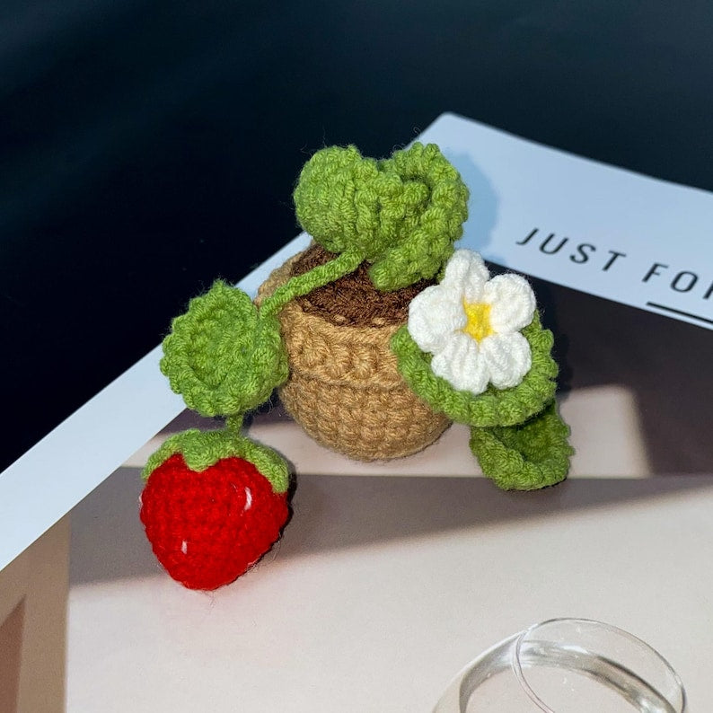 Aimant pour réfrigérateur plante au crochet, décoration fleur bohème cuisine