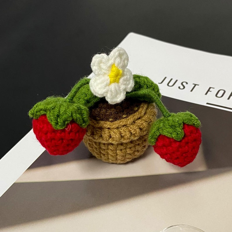 Aimant pour réfrigérateur plante au crochet, décoration fleur bohème cuisine