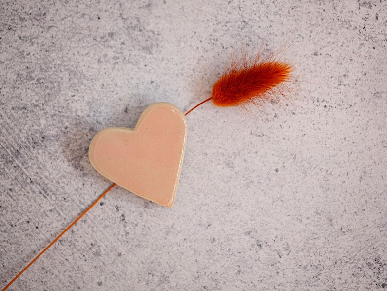 Cœurs aimantés en céramique pour frigo, aimants décoratifs amour, 4 cm, grès
