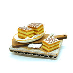 Magnet frigo miniature millefeuille, accessoire maison de poupée 1:12, pâtisserie française artisanale