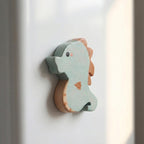 Aimants pour réfrigérateur en bois peints à la main, décoration animal dessin animé mignon, aimant cuisine